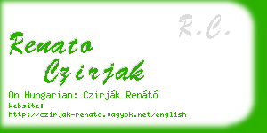 renato czirjak business card