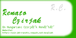 renato czirjak business card